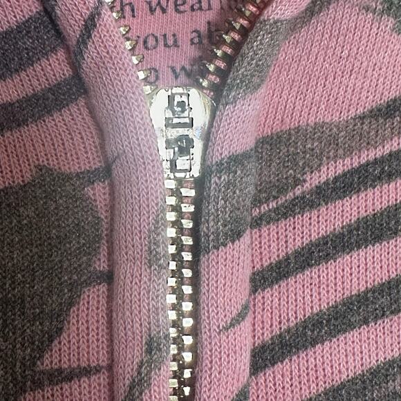 Aviator Nation Rare Tiger Jungle Tropical Print Zip Up Hoodie Jacket M Flawed! - Picture 5 of 12